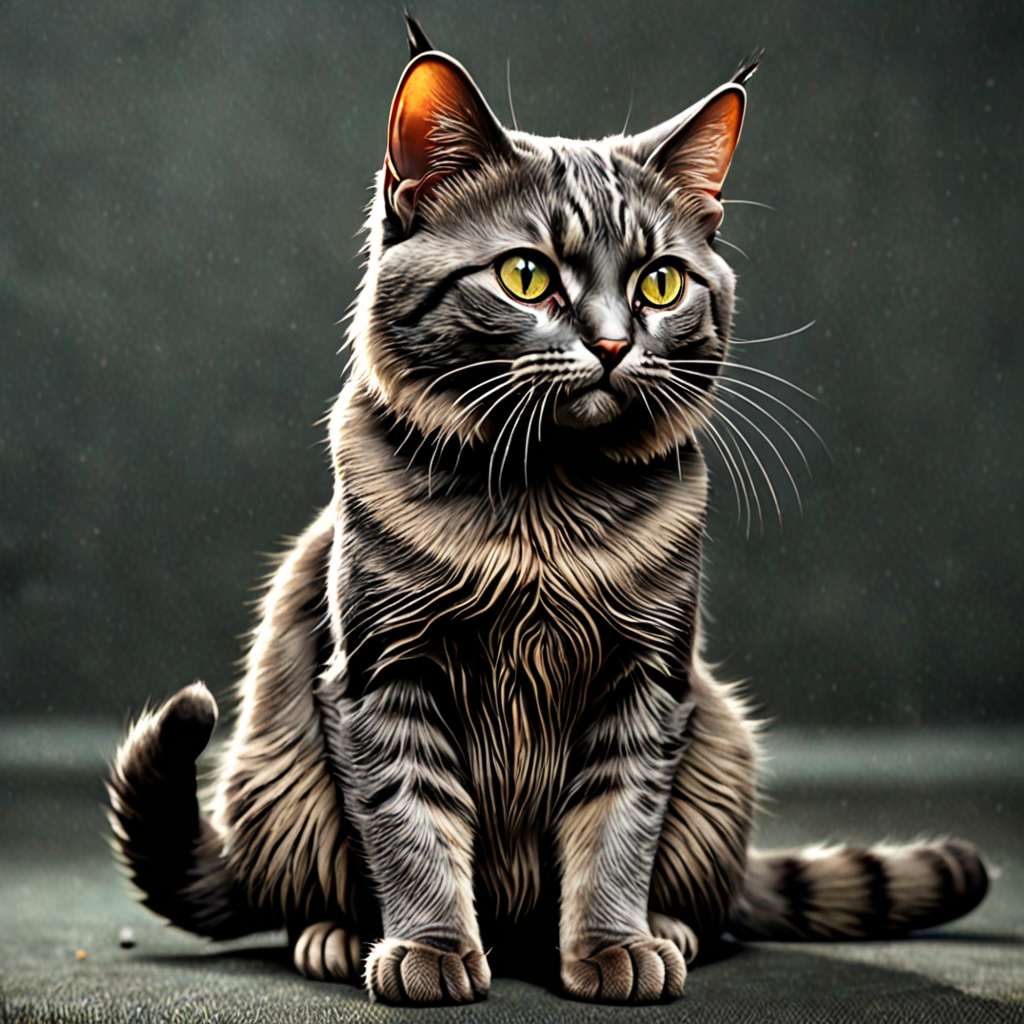 evil cat realistic high quality