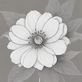 flower line art