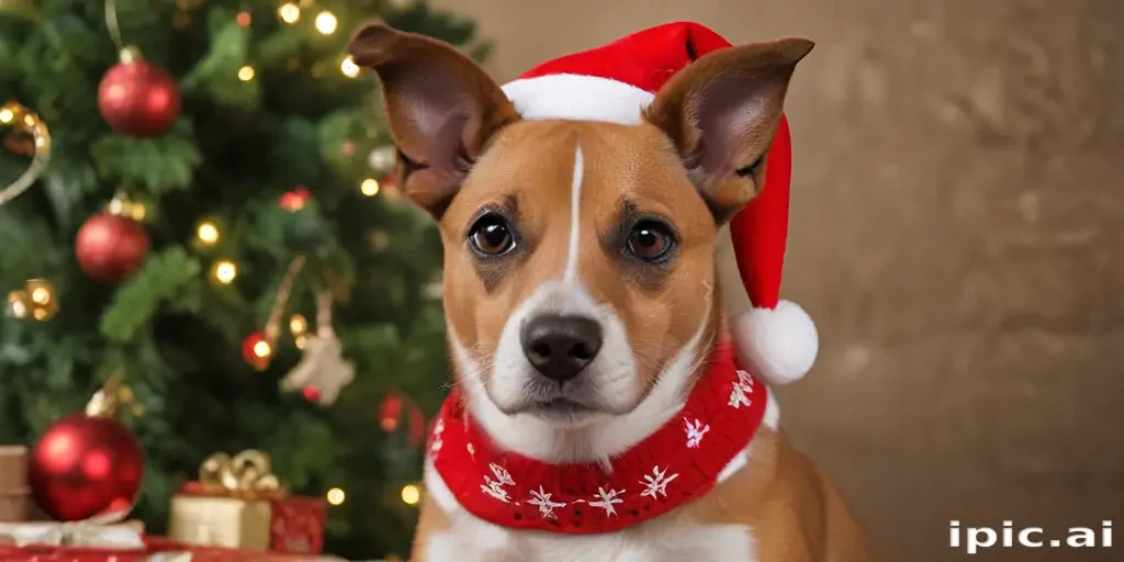 christmas dog background
