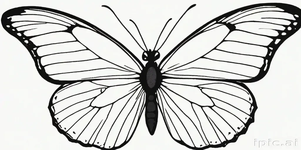 black butterfly outline