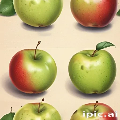 drawn apples