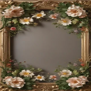 frame with flowers