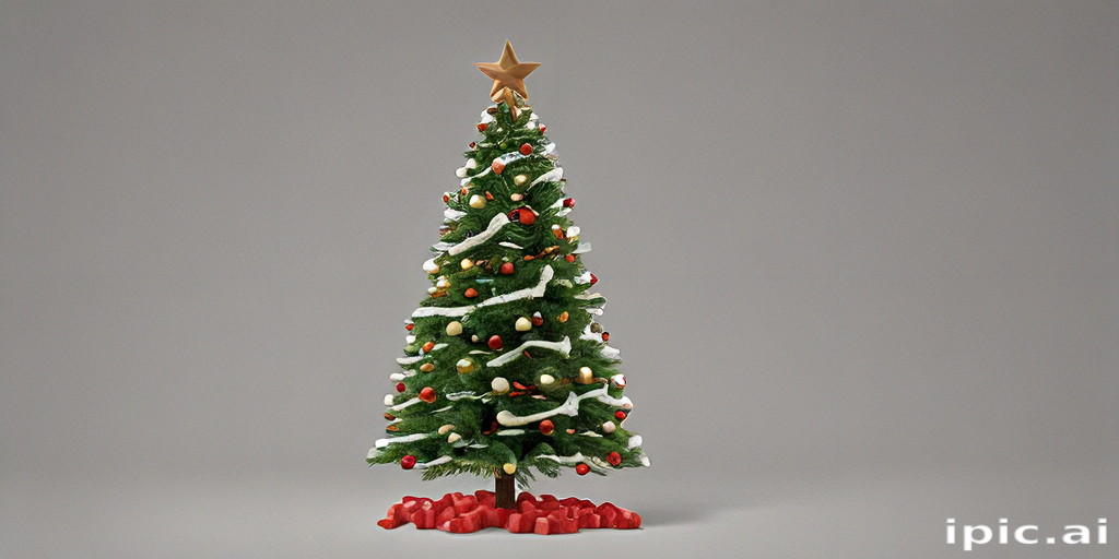 Festively Decorated Christmas Tree with Star and Colorful Ornaments Display