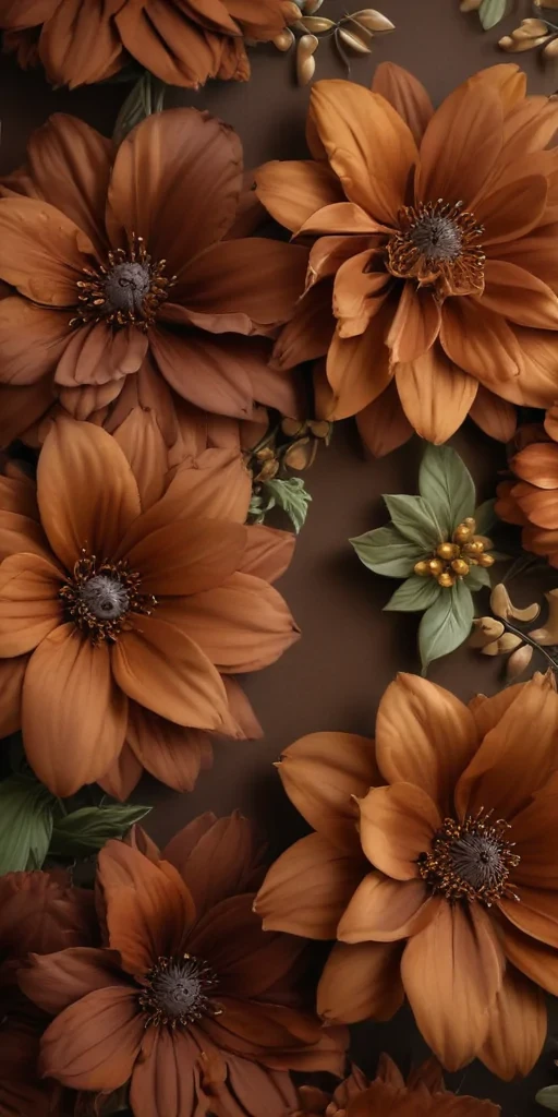 aesthetic brown flowers