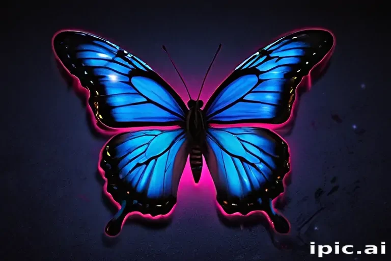 neon butterfly wallpaper