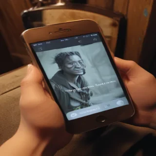 holding a phone