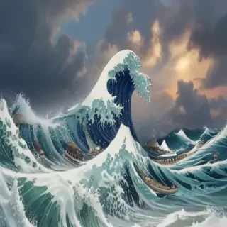 the great wave wallpaper