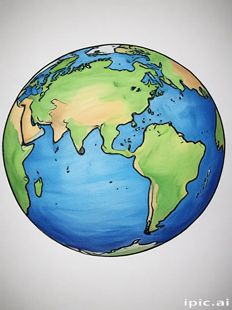 earth cartoon drawing