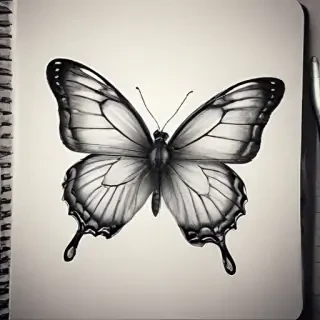 buterfly sketch