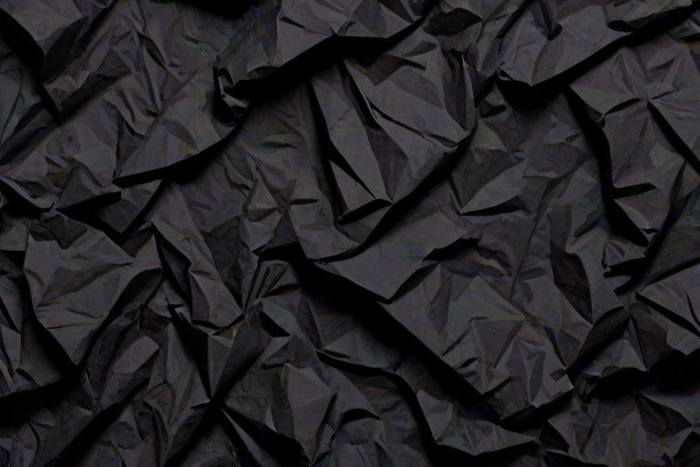 crinkled black paper