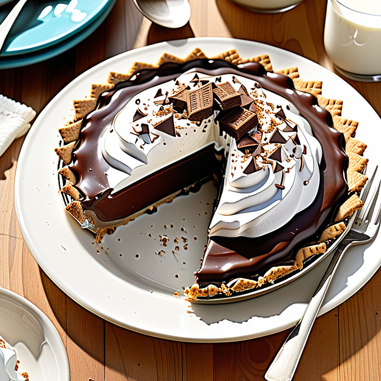 chocolate cream pie with graham cracker crust