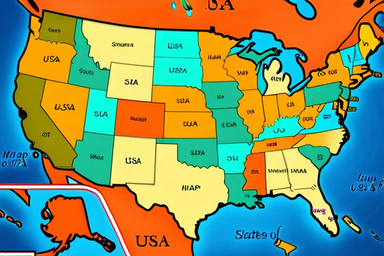 map of usa states