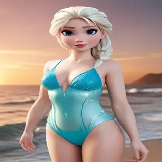 elsa in a bikini