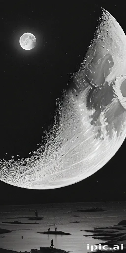 drawing of the moon
