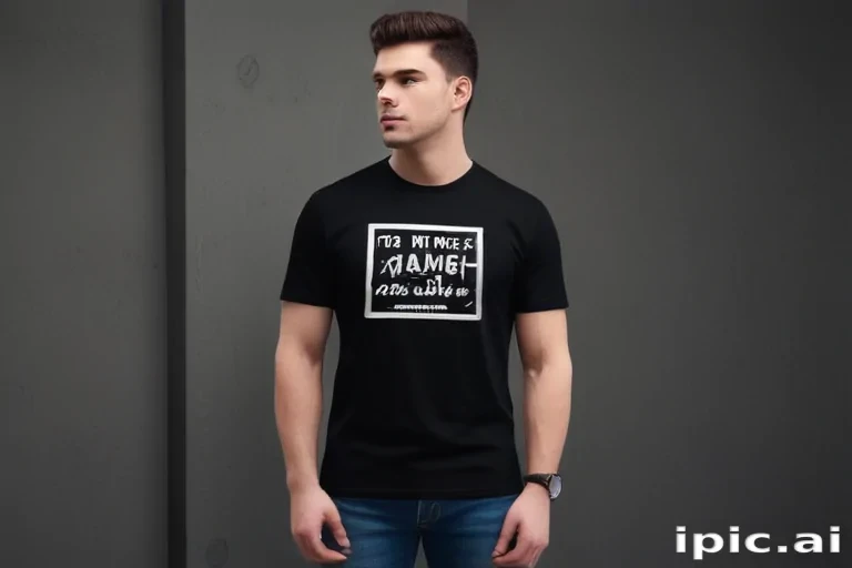 black t shirt mockup free