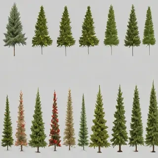 christmas trees transparent background
