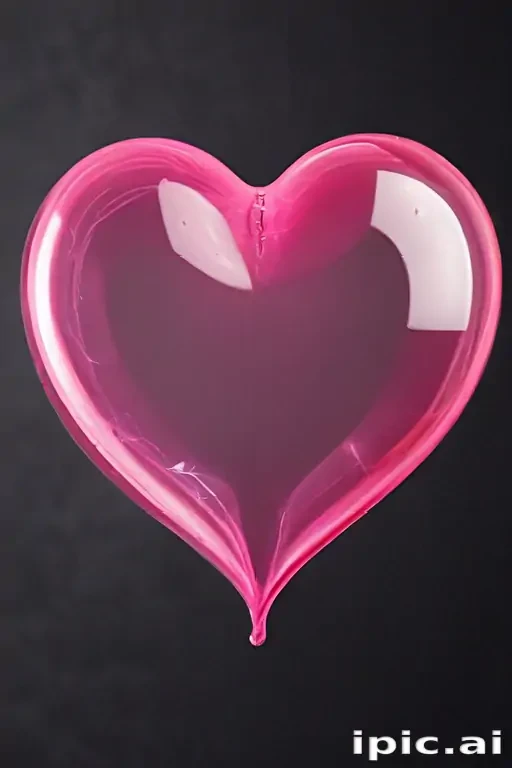 transparent pink heart