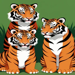 cartoon tigers