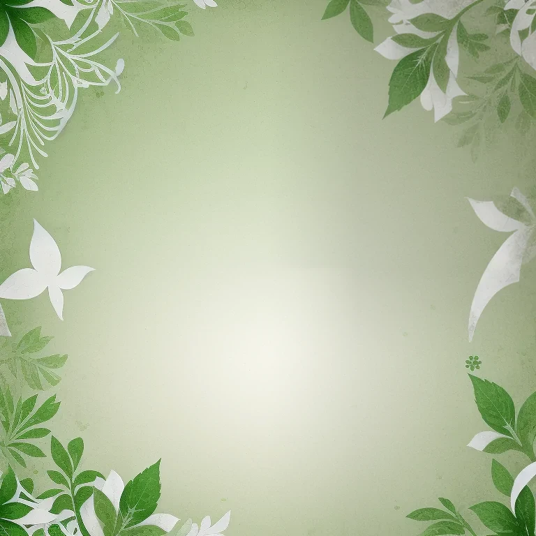 Elegant Floral Frame with Lush Green Leaves and Soft White Accents