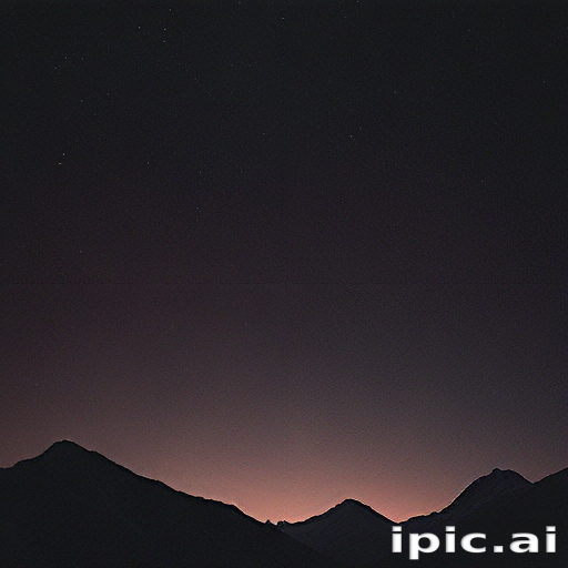 Starry Night Sky Over Majestic Mountains Under a Peaceful Twilight Glow