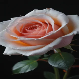rose with black and white background