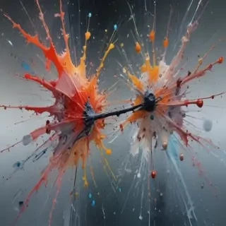 transparent paint splatter