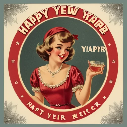 vintage happy new year images