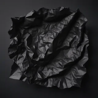 crumpled black paper