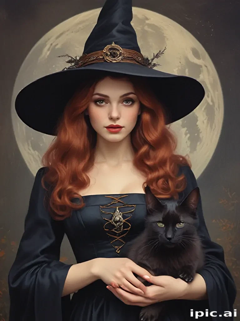 vintage witch art