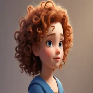 cartoon characters with curly hair