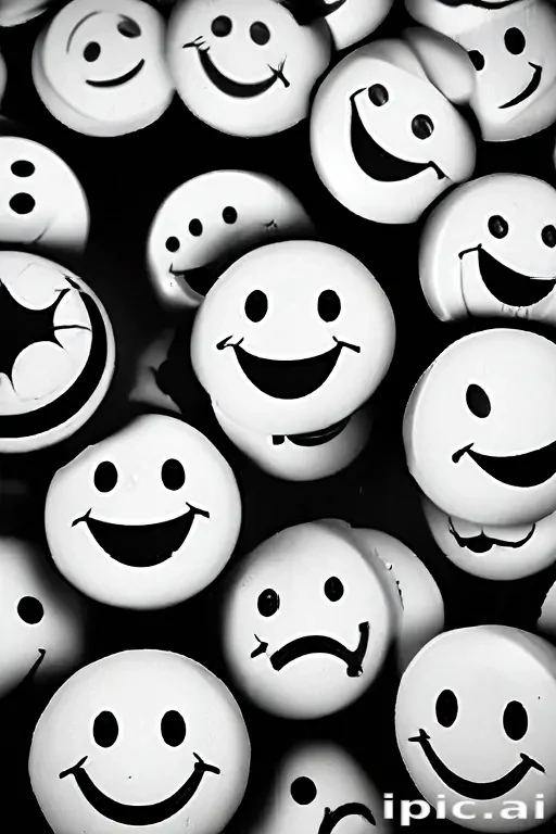 white smiley face black background