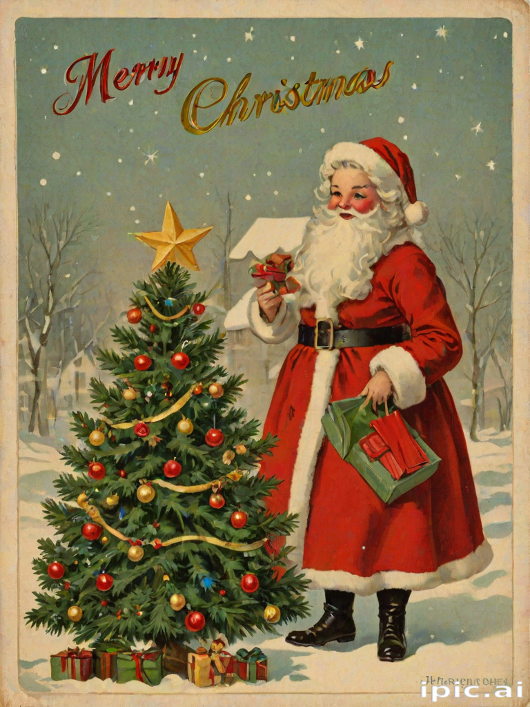 vintage merry christmas