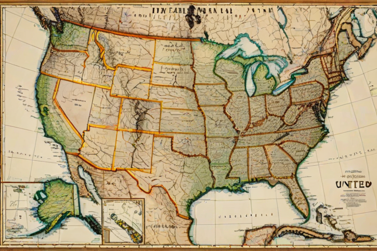 map of united states of america