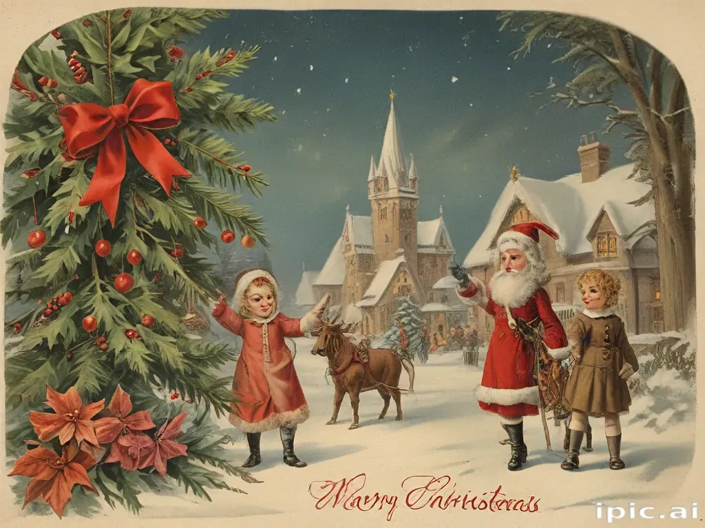 vintage merry christmas image