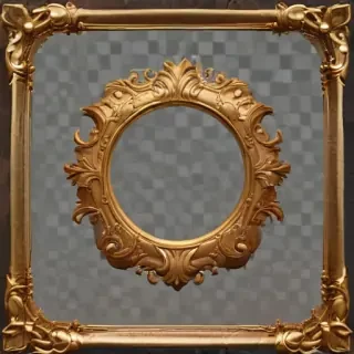 gold frame transparent background