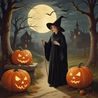 public domain vintage halloween art
