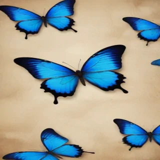 blue butterfly background