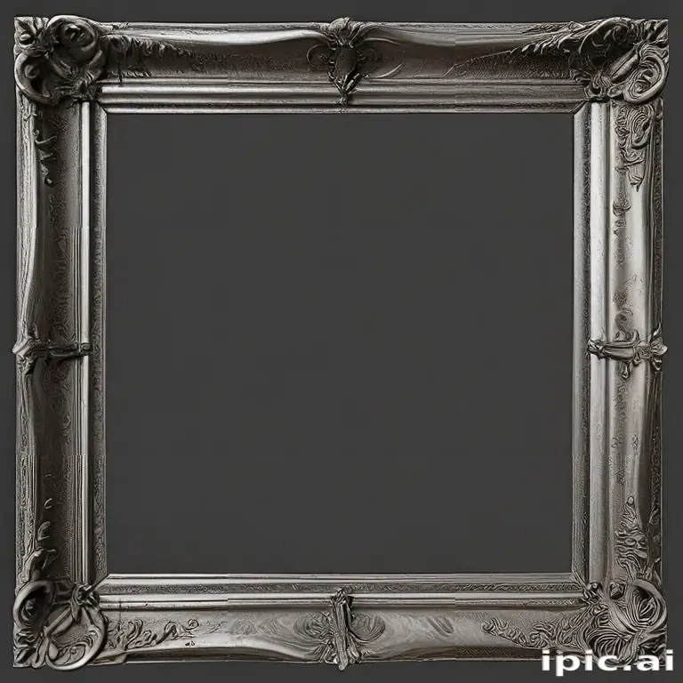 silver picture frame png