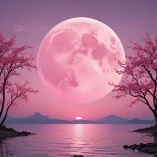 pink moon wallpaper