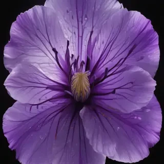 transparent purple flower