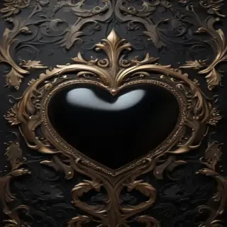 wallpaper black heart