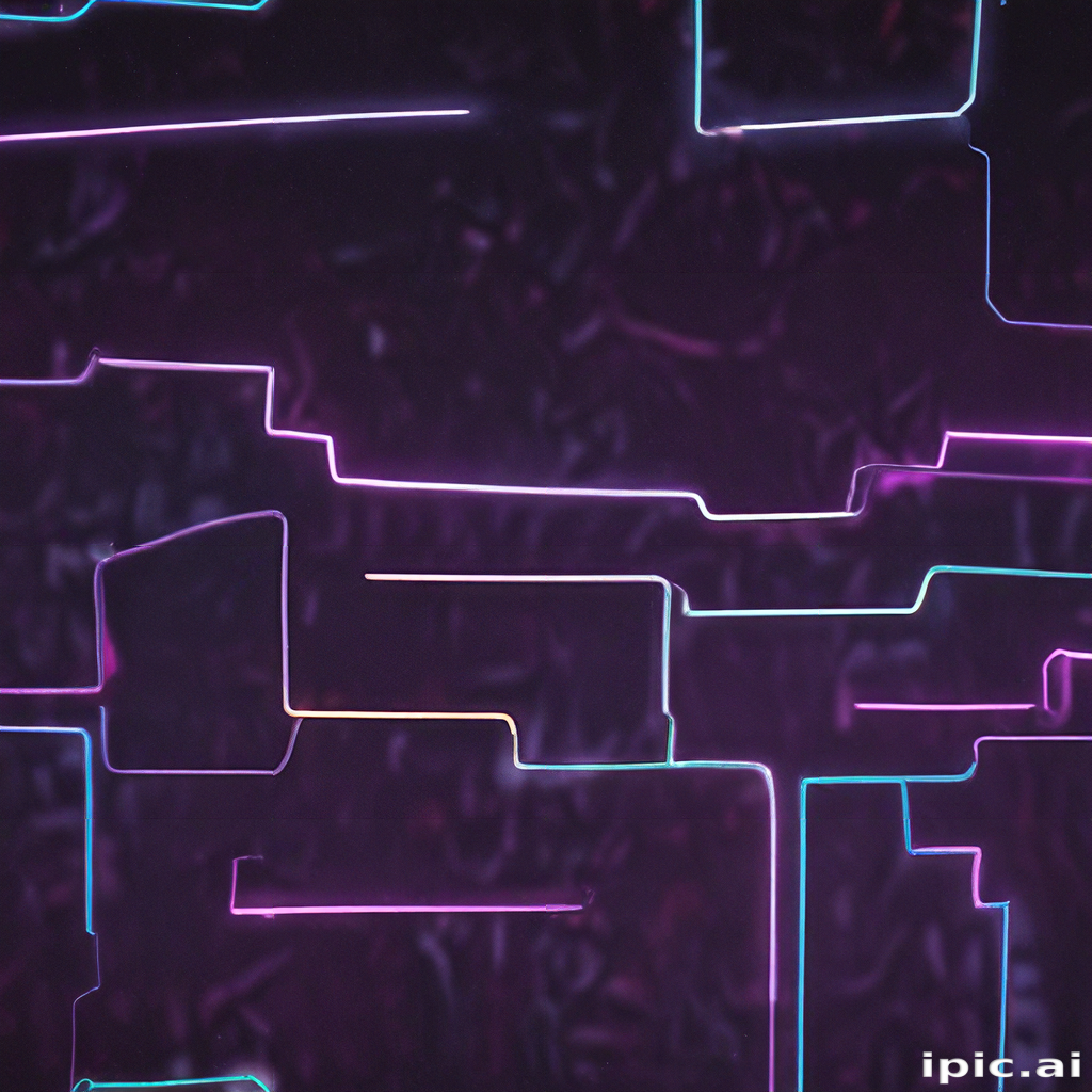 Abstract Neon Lines Creating a Vibrant Geometric Pattern on Dark Background