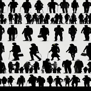 people silhouettes