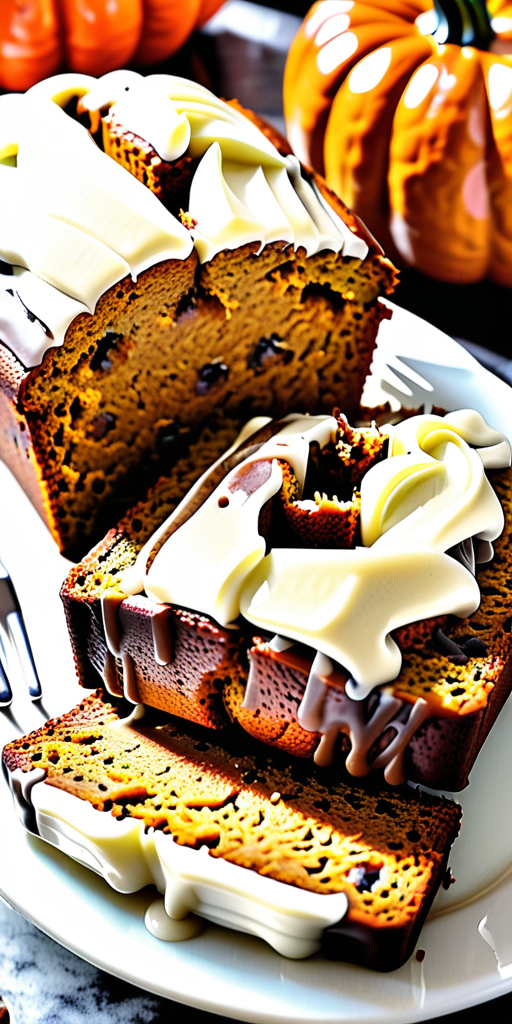 pumpkin bread cream cheese icing