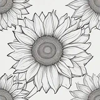 sunflower outline