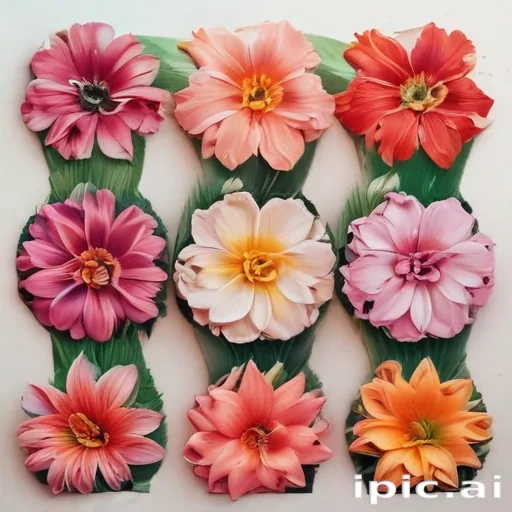 color drawings of flowers