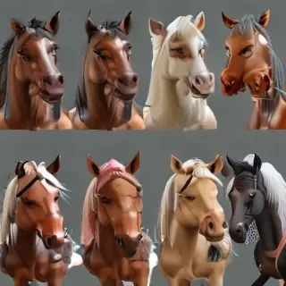 cartoon horses