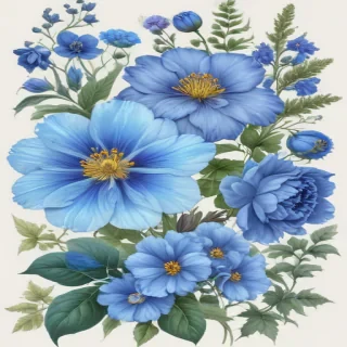 blue flower clip art