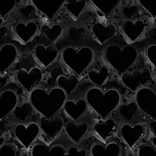 black wallpaper heart