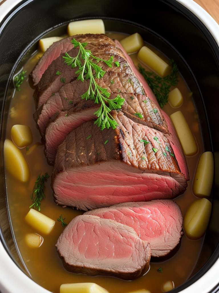recipe for sirloin tip roast in a crock pot